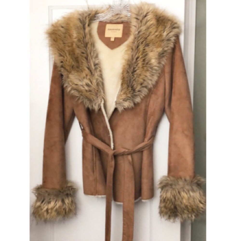 Upcountry by DU MONDE faux suede coat, Sz. S